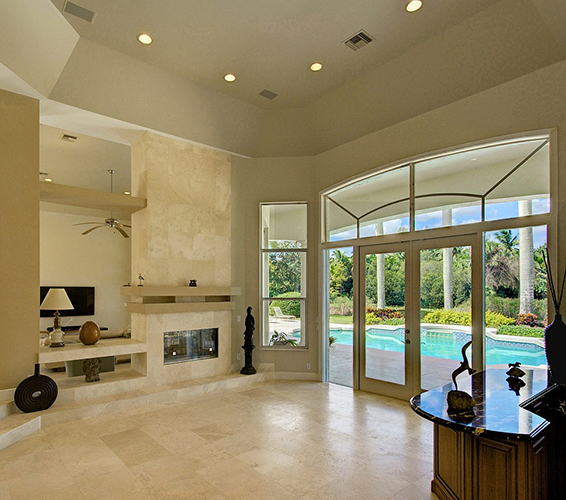 Interior shot of a living room
